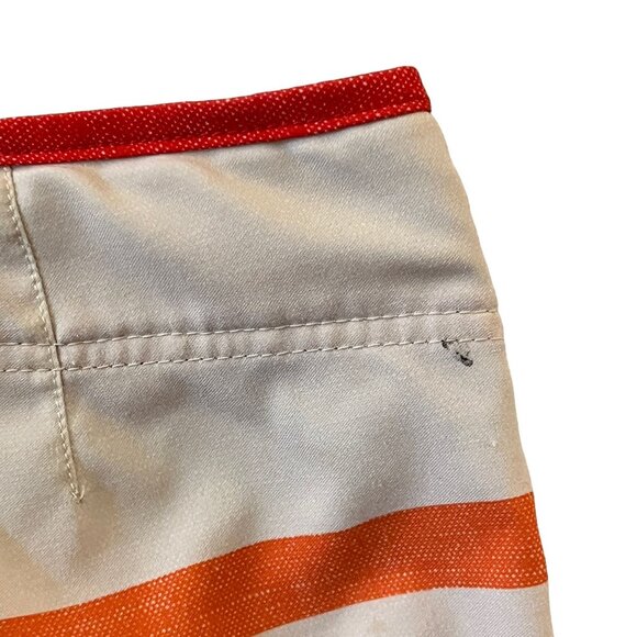 O’Neill Hyperfreak Boardshorts Size 31 Trunks Colorblock Stripe Stretch Red - Picture 11 of 16